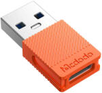 Mcdodo USB-A - USB-C 3.0 Adapter 3A OT-6550 - Narancs (MD-OT-6550)
