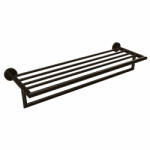 Bemeta Dark falra szerelhető törölközőtartó polc, fekete XR421B (XR421B)