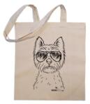 Kutya jó vászontáska West highland terrier, 38x42x0, 3cm hosszúfülű 140g/m2 natúr pamut