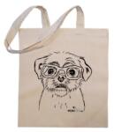 Kutya jó vászontáska Shih Tzu, 38x42x0, 3cm hosszúfülű 140g/m2 natúr pamut