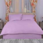 HomePuls Cearsaf de pilota 2 persoane extra large Damasc Policoton dunga 1 cm, 200x230 cm, Lila