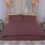 HomePuls Cearsaf de pilota 2 persoane extra large Damasc Policoton dunga 1 cm, 200x230 cm, Maro