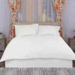 HomePuls Cearsaf de pilota 2 persoane Damasc Policoton dunga 1 cm, 180 x 220 cm, Alb