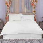HomePuls Cearsaf de pilota 2 persoane extra large Damasc Policoton dunga 1 cm, 200x230 cm, Alb
