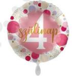  Szám, Számos fólia lufi 17" 43cm - 4-es lufi, mpr-71023 (LUFI319490)