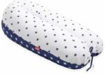 Scamp Perna de gravide si alaptare cu husa detasabila din bumbac, 150 cm, Blue White Star (PG193)