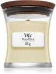 WoodWick White Teak lumânare parfumată cu fitil din lemn 85 g