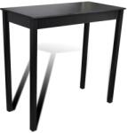 vidaXL Masă de bar MDF, negru, 115x55x107 cm (240378)