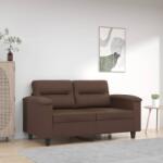 vidaXL Canapea cu 2 locuri, maro, 120 cm, piele ecologică (349247) Canapea