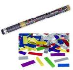 Partydeco Konfetti ágyú, 60cm, színes téglalapokat kilövő, oTUKM60-000 (LUFI286389)