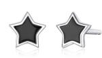 GALAS Cercei din argint 925 Black Stars (BSE275)