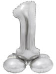 Amscan Silver Ezüst 1-es szám fólia lufi talppal 72cm (MLG144581)