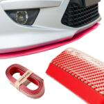 AVEX Protectie spoiler, prelungire bara fata/spate din cauciuc, culoare CARBON Rosu (AVX-K6483_3) - casaplus