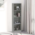 vidaXL Bibliotecă cu 4 niveluri gri sonoma 40x24x143 cm lemn compozit (816066) Biblioteca