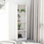 vidaXL Bibliotecă cu 4 rafturi, alb, 40x24x142 cm, PAL (800837) Biblioteca