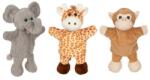 Goki Kesztyűbáb 3 db-os készlet, lábakkal, zsiráf, majom, elefánt
