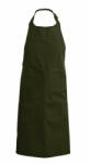 Kariban Uniszex, női, férfi zsebes kötény, szakács, pincér Kariban KA885 Cotton Apron With pocket -Egy méret, Green Olive