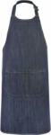 Kariban Uniszex, női, férfi zsebes kötény, szakács, pincér Kariban KA890 polyester Cotton Apron With pocket -Egy méret, Denim