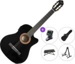 Valencia VC104CE Premium SET 4/4 Black Elektro-klasszikus gitár