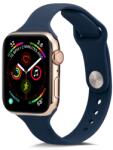  Curea subțire din silicon Apple Watch Ultra 1 / 2 (49 mm) / 9 / 8 / 7 (45 mm) / 6 / SE / 5 / 4 (44 mm) / 3 / 2 / 1 (42 mm) BLUE ÎNCHIS
