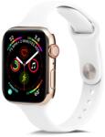  Curea subțire din silicon Apple Watch Ultra 1 / 2 (49 mm) / 9 / 8 / 7 (45 mm) / 6 / SE / 5 / 4 (44 mm) / 3 / 2 / 1 (42 mm) WHITE