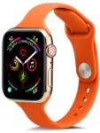  Curea subțire din silicon Apple Watch Ultra 1 / 2 (49 mm) / 9 / 8 / 7 (45 mm) / 6 / SE / 5 / 4 (44 mm) / 3 / 2 / 1 (42 mm) PORTOCALIU