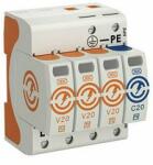 Obo-bettermann Túlfeszültség-levezető C 3P+N T2 TN-S TN-C-S TT 230V/AC 40kA 4M V20-3+NPE-280 OBO-BETTERMANN - 5095253 (5095253)