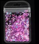  Holo Heart körömdíszítő szív Love Valentin - lila