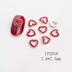  Körömékszer - szív piros Love Valentin 1db #16