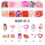  Love Valentin Fimo körömdíszítő formák dobozban 12 féle