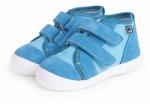 Michal Ševela - VELA SHOES Tépőzáras gyerek bőr tornacipő "Kuku" - kék gyermek méretek 21