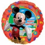  Szülinapi fólia lufi 17" 43cm Happy Birthday, Mickey Mouse, 1405501 (LUFI572002)