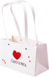 Valex Decor 10db. "Szeretlek" feliratos virág táska 22(h) x 10.5(sz) x 13.5(m) cm (FBL-04)