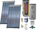 Fornello Set Sistem solar presurizat, panou Fornello 40 Tuburi Heat Pipe, boiler cu 2 serpentine si rezistenta electrica Eldom 200 litri cu montaj pe sol, pompa 25-60, controller, vas expansiune, antigel, supa