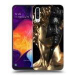 Picasee Husă neagră din silicon pentru Samsung Galaxy A50 A505F - Wildfire - Gold