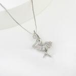  Kis méretű balerina nyaklánc cirkónia kristályokkal 2. (0228. ) (A3185815B0460)