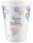 Amscan Happy Birthday papír pohár lufi 8 db-os 250 ml (DPA990371066)