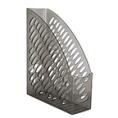 EVOffice Suport vertical din plastic vertical transparent/fumuriu 25x8x32cm