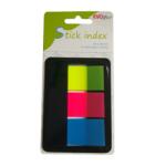 EVOffice Stick index plastic cu dispencer pop-up 45x20mm, 3 culori neon x 20 file