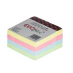 EVOffice Notite autoadezive cub color 75x75mm, 4 culori pastel, 400file