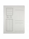 EVOffice Dosar cu sina din carton alb , 230 gr/mp