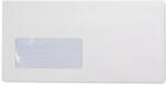 Blank Plic DL alb, siliconic cu fereastra stanga, 80 gr/mp