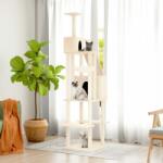 vidaXL Ansamblu de pisici cu stâlpi din funie de sisal, crem, 201 cm (171642) - comfy