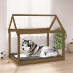 vidaXL Pat pentru câini, maro miere, 111x80x100 cm, lemn masiv de pin (822220) - comfy