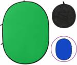 vidaXL Ecran fundal studio foto 2-în-1 verde&albastru 200x150 cm oval (190250) - comfy