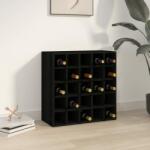 vidaXL Dulap de vinuri, negru, 56x25x56 cm, lemn masiv de pin (821541) - comfy Suport sticla vin