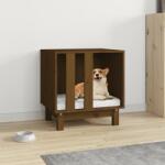 vidaXL Casă pentru câini, maro miere, 50x40x52 cm, lemn masiv de pin (822474) - comfy