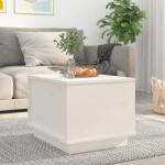 vidaXL Măsuță de cafea, alb, 40x50x35 cm, lemn masiv de pin (813411) - comfy Masa de cafea