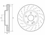DELPHI Disc frana MERCEDES A-CLASS (W176) (2012 - 2016) DELPHI BG4657C