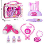 Magic Toys Szépségszett átlátszó-pink bőröndben kiegészítőkkel (MKL446072)